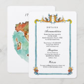 Bijsluitkaart voor Italiaans bestemmings bruiloft Informatiekaartje (Voorkant / Achterkant)