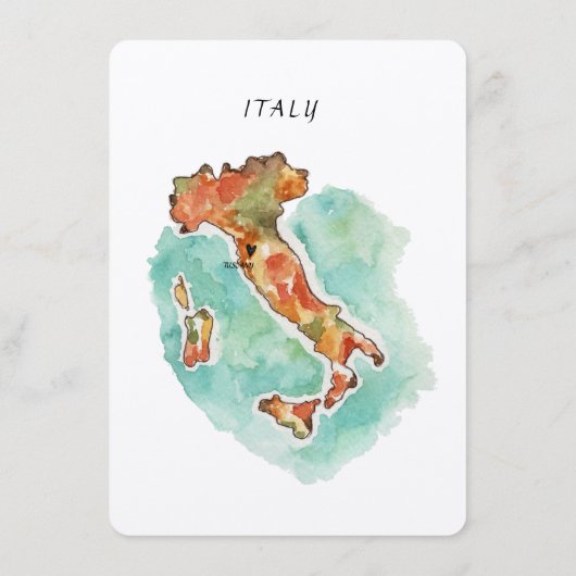 Bijsluitkaart voor Italiaans bestemmings bruiloft Informatiekaartje (Achterkant)