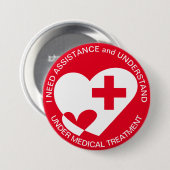 BIJSTAND/HULPBEHOEFTE RONDE BUTTON 7,6 CM (Voorkant /achterkant)