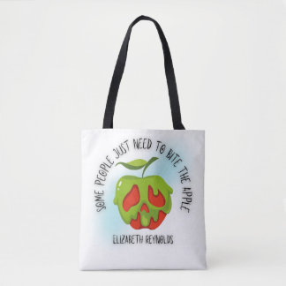 Bijt in de appel tote bag