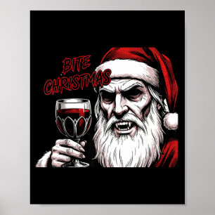 Bijt Kerstmis Vamre Kerstman Vintage Strips Boek Poster