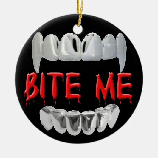 Bijt Me Bloed En Tanden Ornament (Voorkant)
