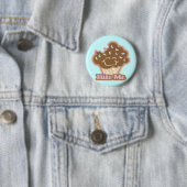 bijt me chocolade cupcake ronde button 5,7 cm (In situ)