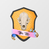 Bijt Me Das Schedel Raamsticker (Vel)