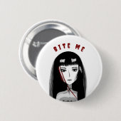 Bijt Me Emo Speld Ronde Button 5,7 Cm (Voorkant /achterkant)