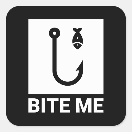 Bijt me Gevist haak Sticker (Voorkant)