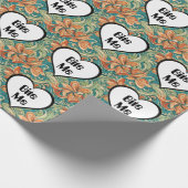 Bijt me Grappig Hart Swirly Retro Design Cadeaupapier (Hoek)