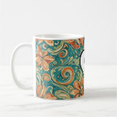 Bijt me Grappig Hart Swirly Retro Design Koffiemok (Links)