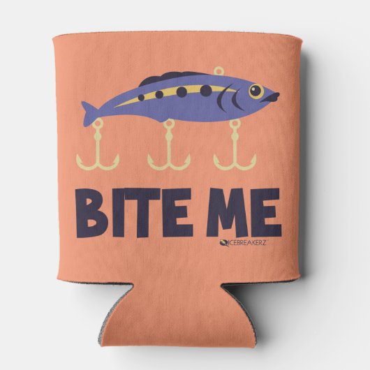 Bijt me grappig kan coolie blikjeskoeler (Achterkant)