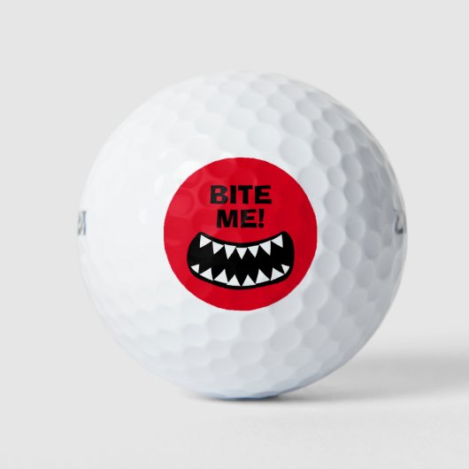 Bijt Me grappige op maat gemaakte Wilson golfballe Golfballen (Voorkant)