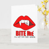 Bijt me Halloween Kaart (Gele Bloem)