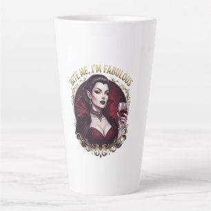Bijt Me Ik Ben Een Fabulous Vampier Gothische Wijn Latte Mok