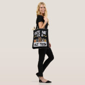 Bijt me ik ben een Vet Tech Grappige Veterinaire T Tote Bag (Op model)