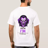 Bijt me, ik ben hilarisch t-shirt (Achterkant)