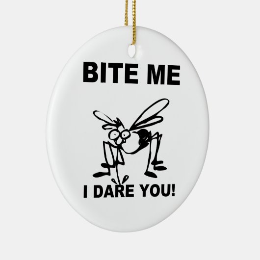 Bijt me ik durf je Funny Mosquito Ornament (Rechts)