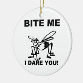 Bijt me ik durf je Funny Mosquito Ornament (Links)