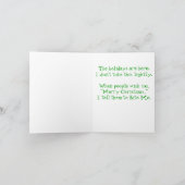 Bijt me Kerstboom Feestdagen Kaart (Binnen)