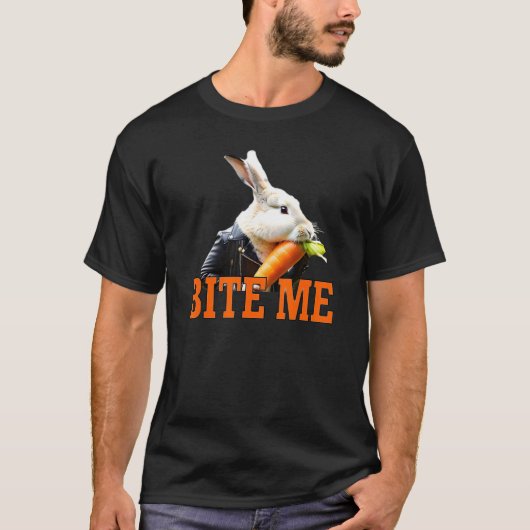 Bijt me konijn t-shirt (Voorkant)