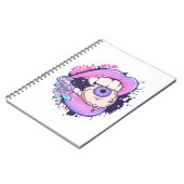 Bijt me roze halloween lippen notitieboek (Linkerzijde)