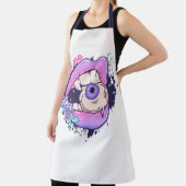 Bijt me roze halloween lippen schort (Insitu)