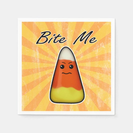 Bijt me schattig grappig Kawai Halloween snoep maï Servet (Voorkant)