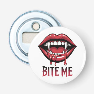 Bijt me vampier mond button flesopener