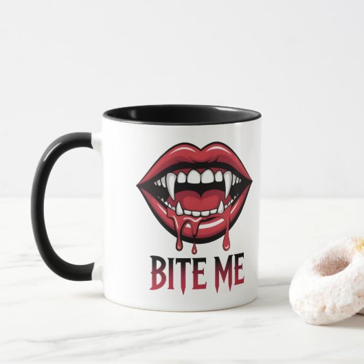Bijt me vampier mond mok (Met donut)
