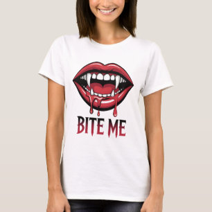 Bijt me vampier mond t-shirt