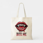 Bijt me vampier mond tote bag (Achterkant)