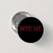 Bijt me, Vampier Ronde Button 3,2 Cm (Voorkant /achterkant)