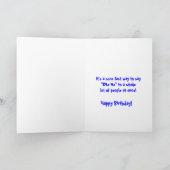 Bijt me… Verjaardag Kaart (Binnen)