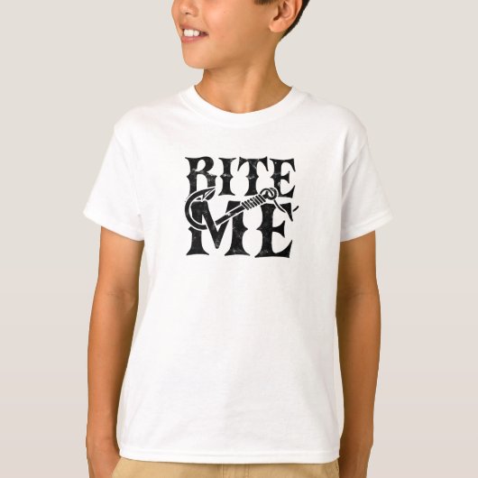 Bijt me - visser t-shirt (Voorkant)