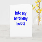 Bijt op mijn verjaardagsknop! kaart (Gele Bloem)