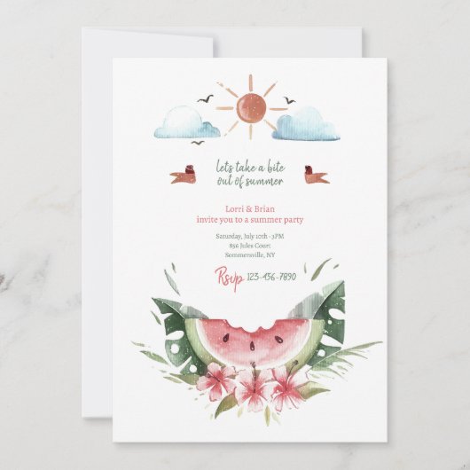 Bijt uit de zomer kaart (Voorkant)