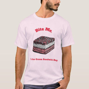 Bijt van me. Het is ijs-sandwichdag. - Ijs T-shirt