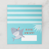 Bijt weg | Haai Verjaardagsfeestje Voedseltent Plaatskaartje (Buitenkant ongevouwen)