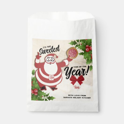 Bijtassen voor bakkerst kerstkoekjes op maat bedankzakje (Voorkant)