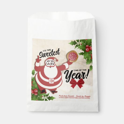 Bijtassen voor bakkerst kerstkoekjes op maat bedankzakje (Voorkant)