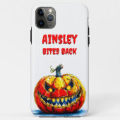 Bijten Terug Pompoen Grappig Halloween Ontwerp Case-Mate iPhone Case (Achterkant)