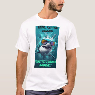 Bijten, vechten met overlevende Tourette's Unisex T-shirt