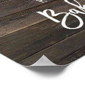 bijtend floreel schattig konijn baby shower welkom poster (Hoek)