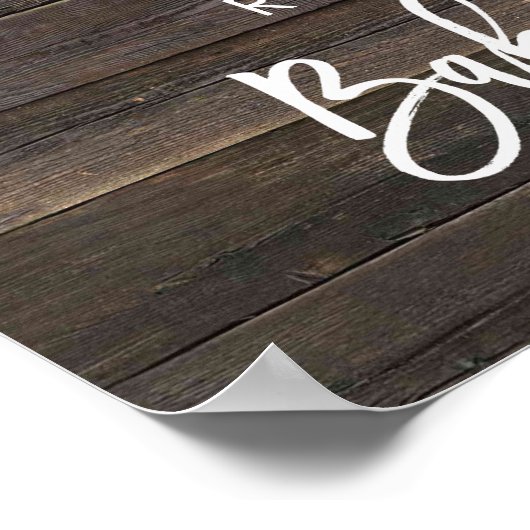 bijtend floreel schattig konijn baby shower welkom poster (Hoek)