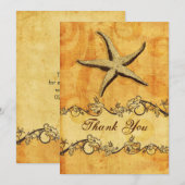 bijtend ,  , zeester strand dank je kaart (Voorkant / Achterkant)