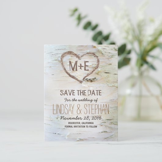 Bijtende bast, met uitzondering van de datum brief aankondigingskaart (Staand voorkant)