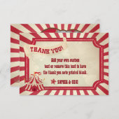 , bijtende Circus Bedankkaart (Voorkant / Achterkant)