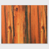 bijtende dennenhouten planken cadeaupapier (Vlak)