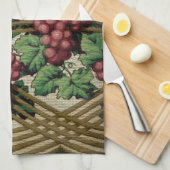 bijtende druiven en wijnstokken theedoek (Quarter Fold)