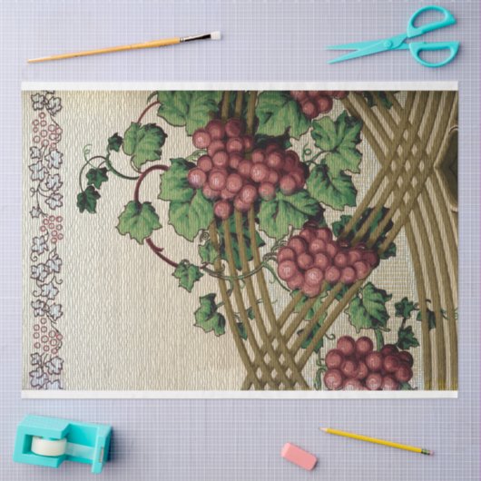 bijtende druiven en wijnstokken tissuepapier (Craft)