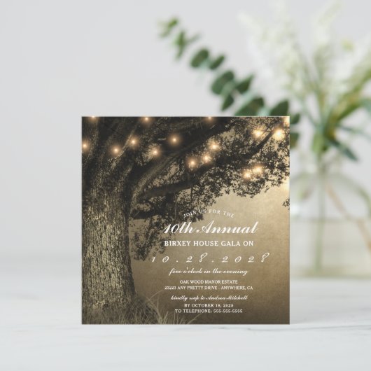 , bijtende, gebroken eikenbomen kaart (Staand voorkant)