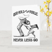 "Bijtende hond" Wenskaart Kaart (Gele Bloem)